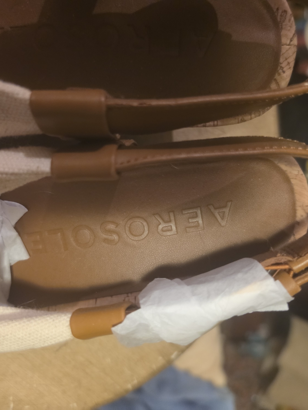 Aerosoles Tan Slide Sandals